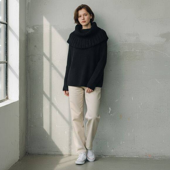 Alexander McQueen Black Cowl Neck Sweater Size XL NWT - Picture 6 of 9